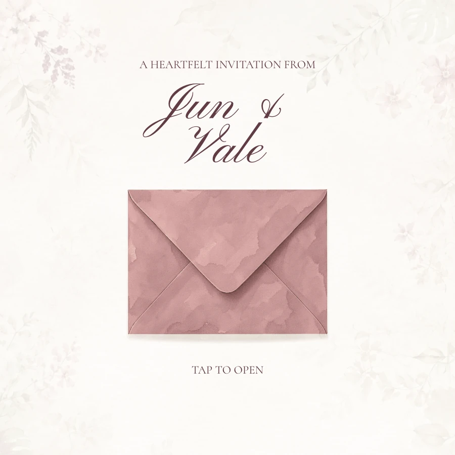 Pink watercolor invitation