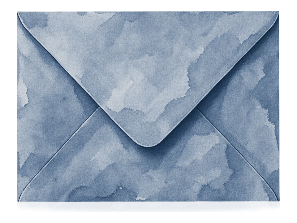 Navy wedding invitation envelope